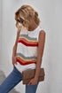 Crew Neck Floral Leopard Print Tank Top